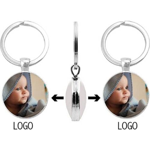 Double-Sided Personalized Pendant BabyS Custom Keychain Photo Mom Dad Grandparents' Parents Love A Gift For Family Member