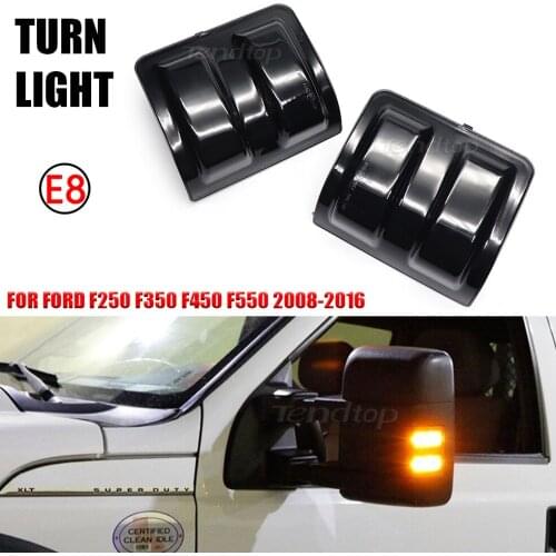 Smoke Black Rear View Mirror Indicator Side Marker Lights For Ford F250 F350 F450 2008-2016 Super Duty Turn Signal Lamp Amber
