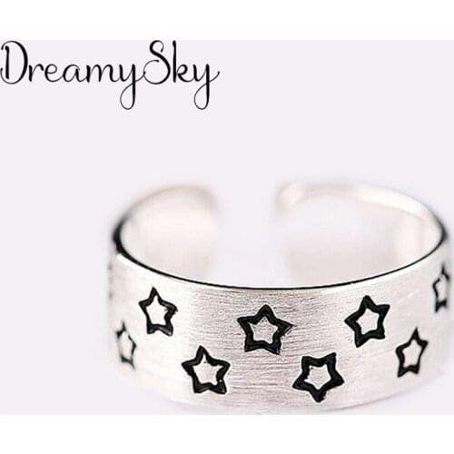 Hot Sale Charming Romantic Star Rings for Women Men Jewelry Adjustable Size Rings Christmas Gift Dropship 2021