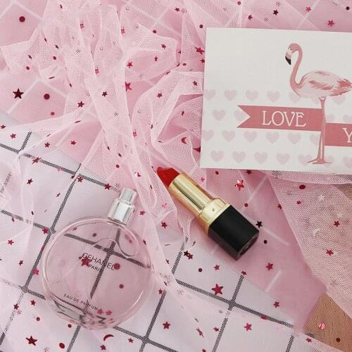 H680 100*160cm Gold Silver Star Moon Organza Lace Glitter Fabric for Dress,Wedding Embroidered Diy Sewing Supplies Crafts