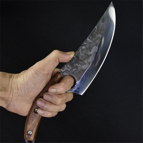 Handmade Forged Boning Knife 7Cr17mov Slicing Knives Outdoor Finger protection Stainless Steel Kitchen Boning Knives Sheath
