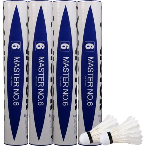 Wholesale 10 tubes Victor Master No.6 Goose Feather Shuttlecock Badminton MS6 Shuttlecock Ball for tournament Speed 77