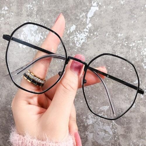 2021 Blue Light Glasses Eye Protection Blue Light Glasses Women Octagonal Reading Fashion Fashionable Office Glasses Lady