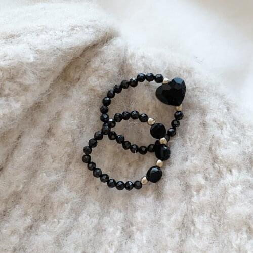 Simple Classic Natural Stone Rings with Silver and Gold Color Stainless Bead for Women Wedding Gifts for Girls Wholesale Prices