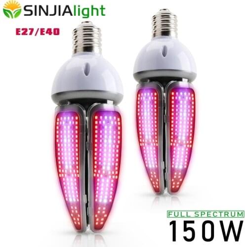 2/4PCS 150W LED Grow Light E40 E27 Corn Bulb Phytolamp Full Spectrum Wateproof Plant Growing Lamp For Greenhouse Grow Tent