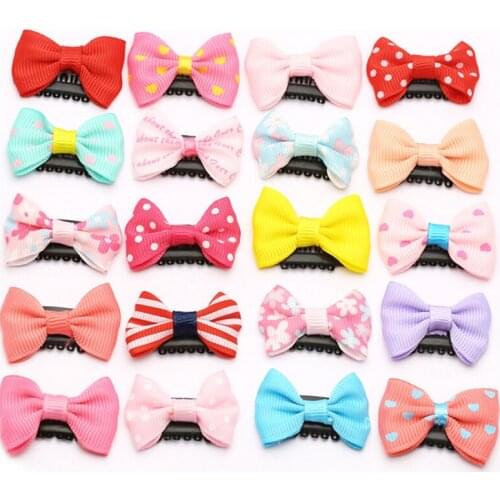 10Pcs/Pack Newborn Baby Bowknot Mini Hairpin Fashion Girls Lovely BB Clips Bowknot Kid Hair Accessories Children Safe Hair Clips