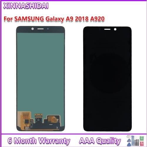 Super Amoled OLED LCD Screen For Samsung Galaxy A9 2018 A920 LCD Display Touch Screen Digitizer Assembly For Samsung A920 A920F
