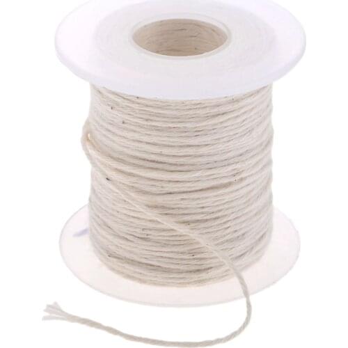 1 Roll 61m x 1mm Unwaxed Cotton Braid Candle Wick Spool of Cotton Woven Wick Core DIY Handmade Candle Making Waxed Accessories