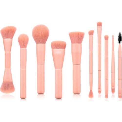 10pcs Professional Makeup Brushes Set For Cosmetic Foundation Powder Blush Eyeshadow Eyebrow Blending Beauty Make Up Tools HOT