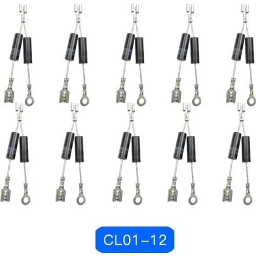 10PCS CL01-12 RG403 HV-6X2PI RG3110 Microwave High Voltage Diode Rectifier Replaces Microwave Oven Parts