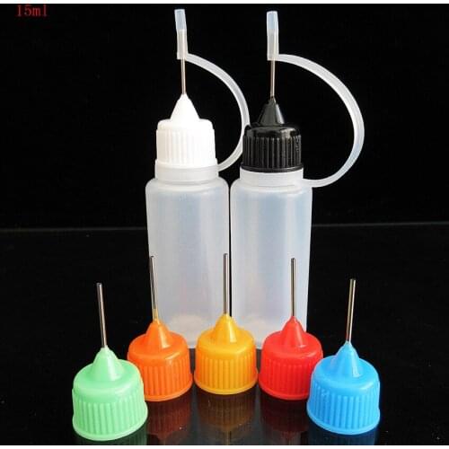 100pcs Wholesale Price,Empty Refillable Plastic Bottle,PE soft Squeeze 15ML Bottle,Vapo Ego Smoke Accessories,Dropper Needle Cap
