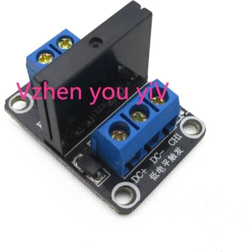 2Pcs///1 way solid state relay module, 5V low level trigger, 250V2A relay module, with fuse