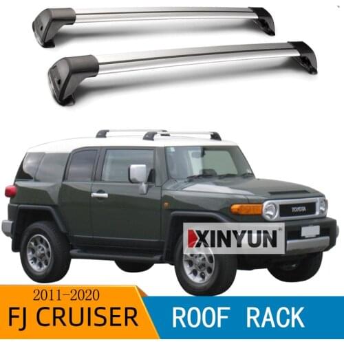2 pcs For TOYOTA FJ CRUISER 5 DOOR SUV 2011 - 2020 FIXED POINT poin roof rack roof bar car special aluminum alloy belt lock Led