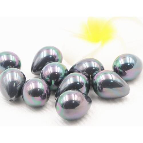 2pcs Multi Natural Shell Pearl Teardrop Half Drilled Hole fit DIY Earrings Pendant Beads Semi-finished Drop Jewelry Finding A904