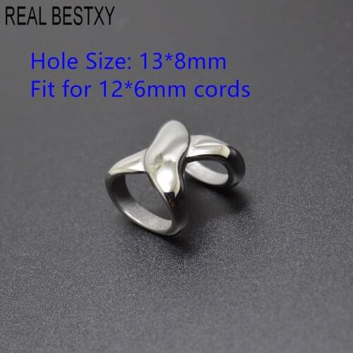 5pcs/Lot Hole Size:13*8mm 316L Stainless Steel Spacer Beads Leather Cord Bracelet Spacer DIY Jewelry Making Metal Accessories