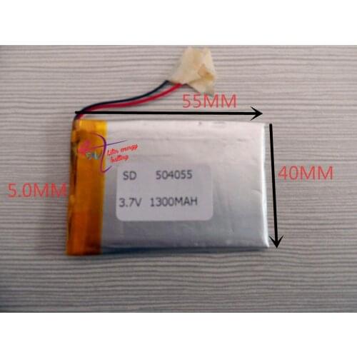 Tablet battery 3.7V polymer lithium battery 504055 1300mAH ebook GPS solar cell