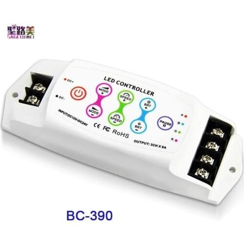 BC-390/RF 8A/3CH wireless remote Constant Voltage RGB Controllertouch pannel controller touch key DC5V-24V/DC12V-24V