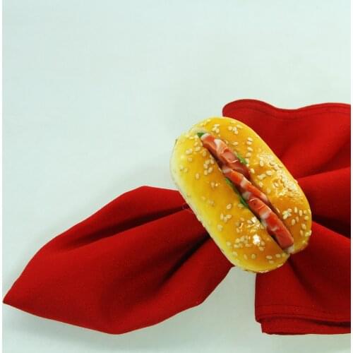 Free shipping qn20082608 handmade artificial bread napkin ring wedding decoration napkin holder many colors 12 pcs