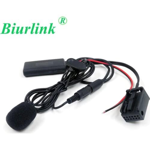 Biurlink Wireless Bluetooth Hands Free Microphone Music Audio AUX IN Adapter Cable for Opel CD70 NAVI DVD90 NAVI CD30 MP3 CDC40