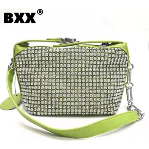 [BXX] Woman New Brand Luxury Designer Diamond Handbag Small Personality All-match Crossbody Shoulder Bag Fashion 2021 GF0285