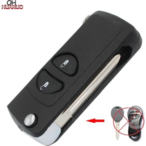 2 Button For Chrysler Grand Cherokee PT Cruiser Voyager CONVERSION Flip Remote Key fob CASE