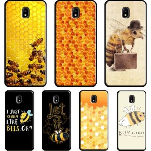 Honeycomb Honey Bee Cover For Samsung Galaxy A8 A6 A7 A9 2018 J8 J4 J6 Plus J1 A3 A5 2016 J3 J7 J5 2017 Case