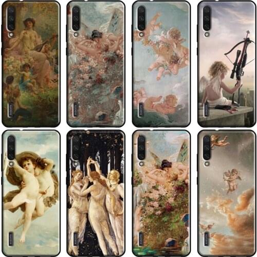 Renaissance Angel Cupid Art Paint Soft For Xiaomi Mi 11 9T 10T Pro 8 9 A1 A2 A3 Mi Note 10 Lite Phone Case For POCO X3 M3 Cover