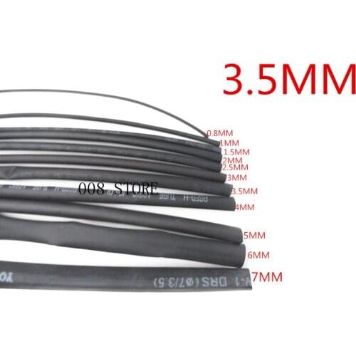 5 Meter High Quality Black Heat Shrinkable Tube Shrink Diameter 3.5mm
