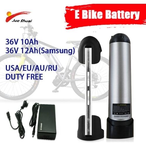 36V Ebike Battery Bottle Kettle Lithium 36v 10ah 12ah SAMSUNG 18650 Cells E-bike Electric Bicycle Battery With Charger