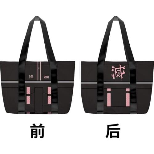 New Arrival Demon Slayer Handbag Canvas Bags Large Capacity College Casual Harajuku Handbag Men/Women 3D Print Shopping Bag