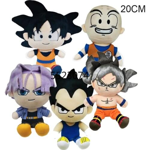 Dragon Ball Z toys Stuffed Plush Goku Vegeta Torankusu Kuririn Funny Figurine Soft Doll Kids Gifts Toys Figurine Brinquedos