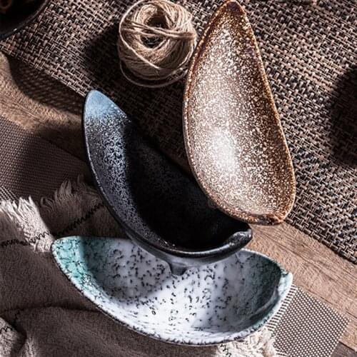 10 Inch Japanese Shaped Ceramic Western Salad Plate Modern Simple Home 7 Inch Sushi Dessert Ramen Plate Hotel Kitchen Tableware