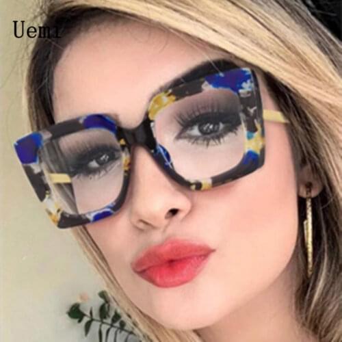 Square Blue Light Glasses Women Oprawki Okularowe Damskie Glasses Frame Clear Reading Eyeglasses Unisex