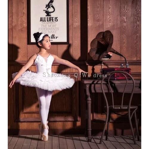 New Ballet skirt Professional classical Pancake Tutu costume Black swan white swan ballet skirt