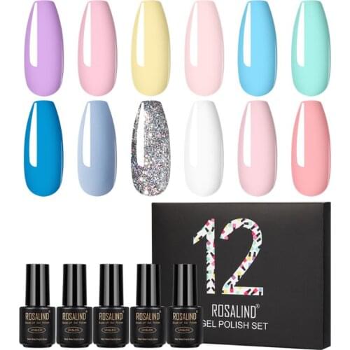 2021 New 12pcs 7ml Soak off UV Gel Polish Quick Building Nail Tips