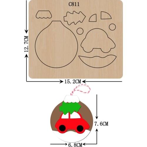New Christmas ornaments Wooden die Scrapbooking C-811 Cutting Dies Multiple sizes