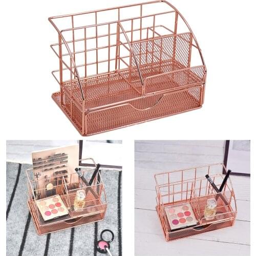 Cosmetics Organizer Bathroom Countertop Makeup Storage Box Lipsticks Eyelash Pen shelf Organizers