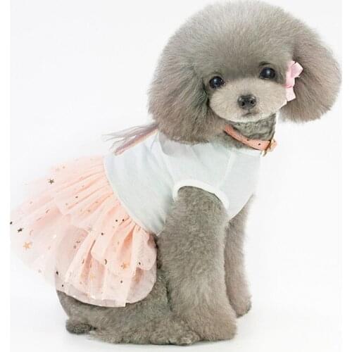 Birthday Dress for dog pet tutu rabbit Dress cotton pink small dog lace luxury princess Dress