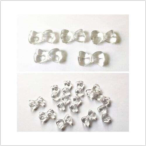 New arrival! (choose size) Clear acrylic bows shape beads for Necklace,Earrings parts,hand Made Jewelry DIY