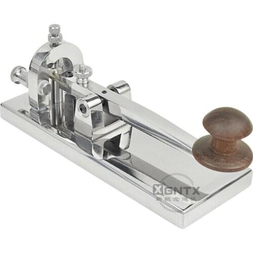 Silver Cicada Key Automatic Key Shortwave Radio CW Morse Code Key Base Magnetic