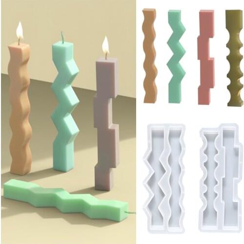 Strip Shaped Candle Silicone Mould Simple Candle Molds Home Wedding Festival Decoration DIY Soy Wax Candle Moulds