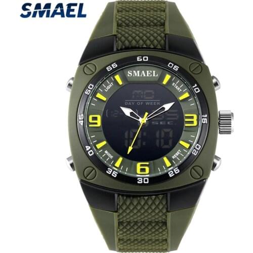 SMAEL Brand Men Watches Military Fashion Casual Sport Watch LED Digital Quartz Mens Army Clock Man 1008 Relogios Masculino