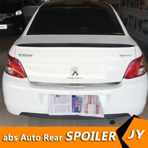 For Peugeot 301 Spoiler 2014-2016 Peugeot 301 spoiler High Quality ABS Material Car Rear Wing Primer Color Rear Spoiler