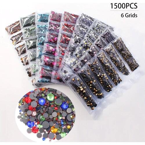 1500pcs Crystals Rhinestones Hotfix Flatback Stones And crystals Trim DIY Crystal Glass Strass Hot Fix Rhinestones For Clothes