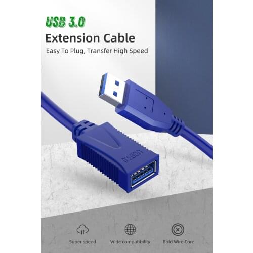 USB Extension Cable USB 3.0 Cable for Smart Laptop PC TV Xbox One SSD USB 3.0 2.0 Extender Cord Mini Fast Speed Cable