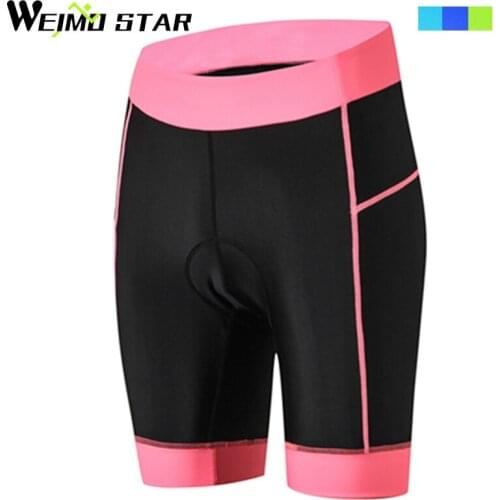 WEIMOSTAR Team Womens Cycling Shorts 3D Gel Padded Ciclismo MTB Tights Bicycle Bike Outdoor Sports Cycling Clothing