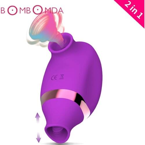 Sucking Vibrator for Women Sucker Clitoris Suction Tongue Vibrator Female Clitoris Stimulator Sex Pussy licking Toys For couples
