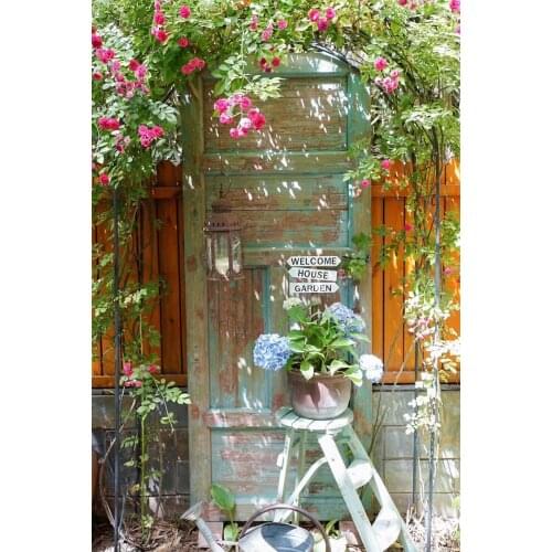 Insert welcome house garden wood handmade chic plaque