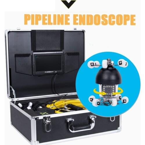 WP70D Video Recoding Endoscope Camera 360 Degree Rotation 7inch Monitor with Aluminuum Box DVR Function Borescope Inspection