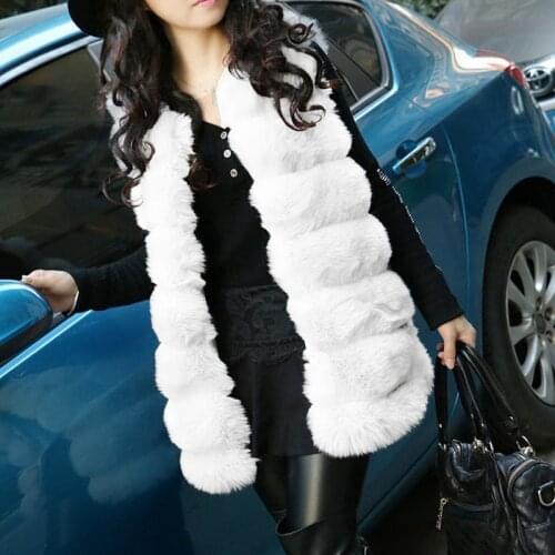 Women Solid Casual Slim Stylish Coats 2021 Vest Faux Fur Sleeveless Coat Vest Streetwear Cardigan Female Clothing Autumn Winter